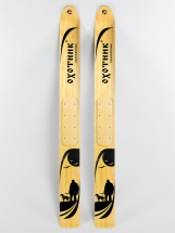 ТК Охотничьи лыжи Маяк ОХОТНИК 180х15 см, дерево с КАМУСОМ полное покрытие